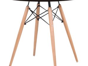 Τραπέζι Art Wood Ε7083,2 Μαύρο Φ80/H74cm