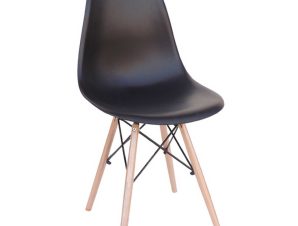 Καρέκλα Loft Black 10-0113 46X55X81cm Σετ 4τμχ