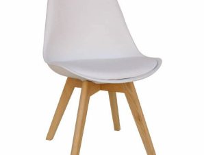 Καρέκλα Logan Plus Λευκή 10-0013 48X58X81cm Σετ 4τμχ