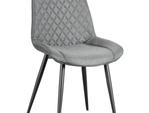 Καρέκλα Alesia 11.1602 52x59x88cm Μεταλλική Με Ύφασμα Grey Zita Plus