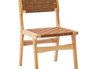 Καρέκλα Ridley 236-000008 48,5x61x87cm Natural-Brown