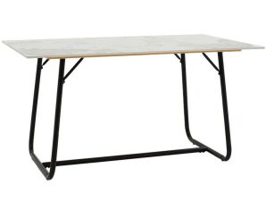 Τραπέζι Revello 101-000075 150x90x75cm Marble White-Black
