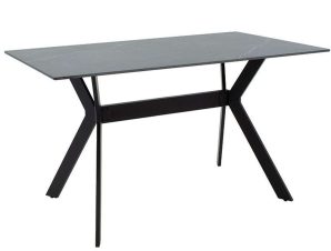 Τραπέζι Olivet 029-000141 150x90x75cm Marble Effect Black