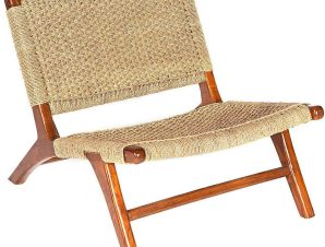 Καρέκλα Teak Πλεκτή 1600-4 87x70x70cm Natural Supergreens