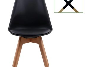 Καρέκλα Martin ΕΜ136,20 Black 49x54x82cm Σετ 4τμχ