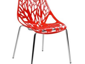 Καρέκλα Πολυπροπυλένιου Elsa 54x57x81 HM0023.14 Red Σετ 4τμχ