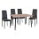 Τραπεζαρία HM11027.10 (Σετ 5τμχ) Sonama 120x70x76.5cm Με Καρέκλες Lady Grey – Black