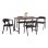 Τραπεζαρία (Σετ 5Τμχ) Jay HM9529.01 Τραπέζι 120x70x76cm & 4 Καρέκλες Walnut-Grey