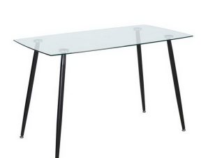 Τραπέζι Roby ΕΜ760,1 120x70x75cm Black Clear